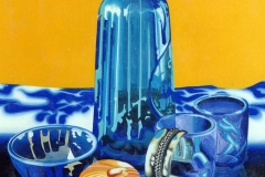 Bouteille bleue