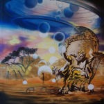 Peinture Claire Laurent Atlas - " Voyage au Pays de l'Art"