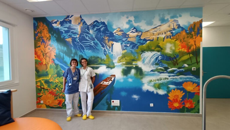 Décor intérieur- Salle Nature. Maternité de Belley