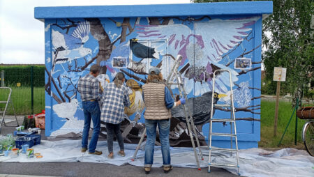 Fresque participative - Quartier des Oiseaux- St Denis-lés-Bourg
