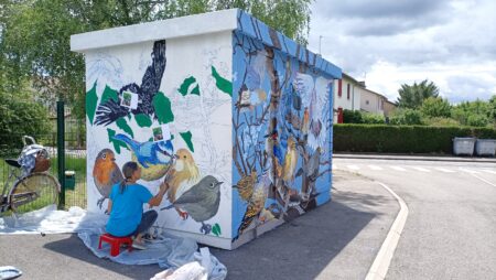 Fresque participative - Quartier des Oiseaux- St Denis-lés-Bourg
